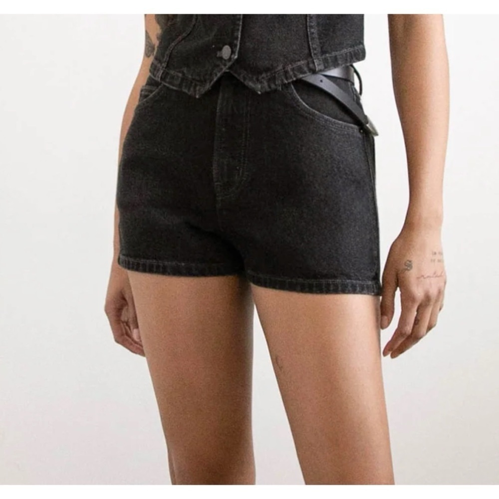 Oak + Fort Denim Micro Short Black